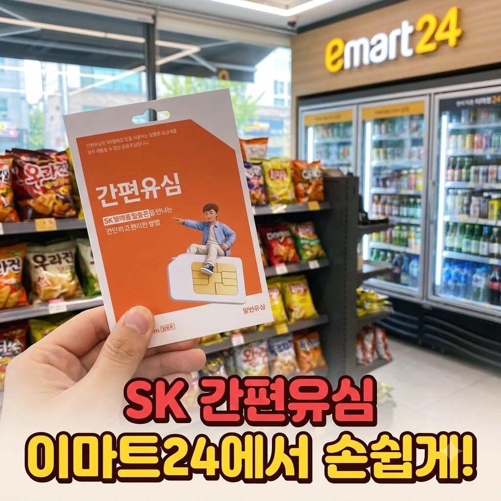 SK 선불폰 개통 이마트24 간편유심 구매