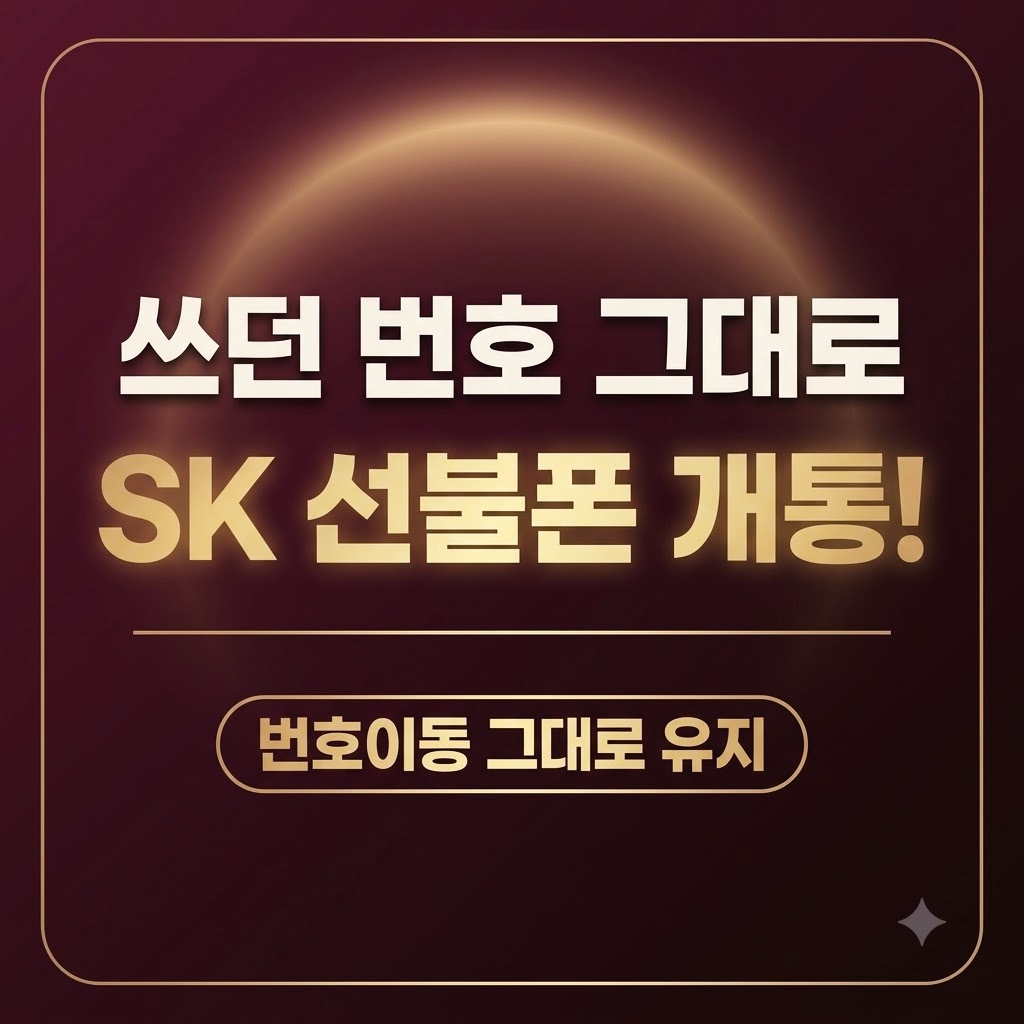 번호 그대로 개통