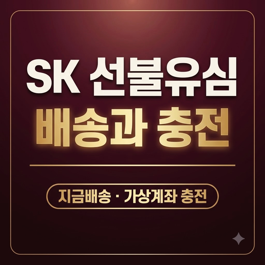 SK 유심 배송과 충전