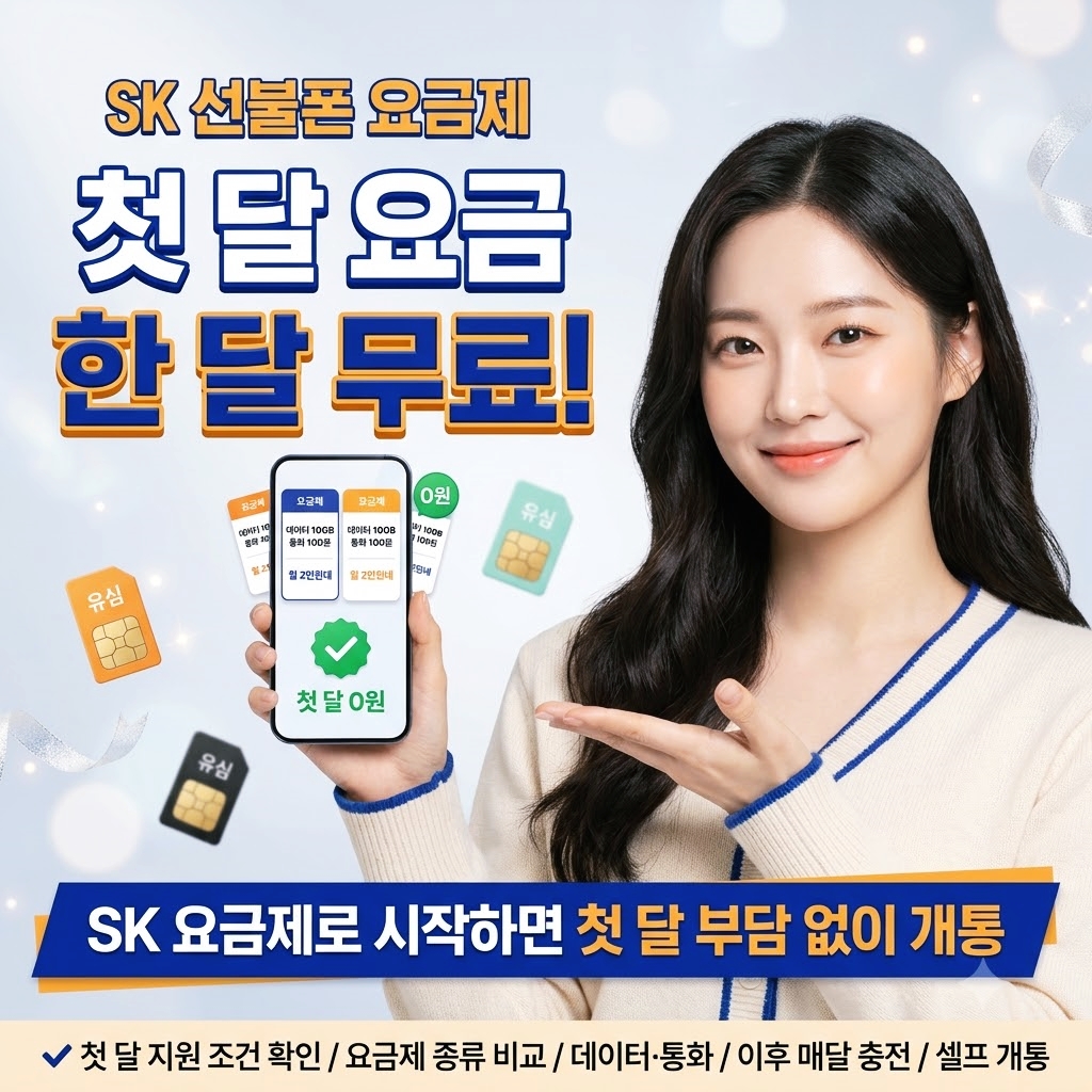 SK 선불폰 요금제 종류 비교