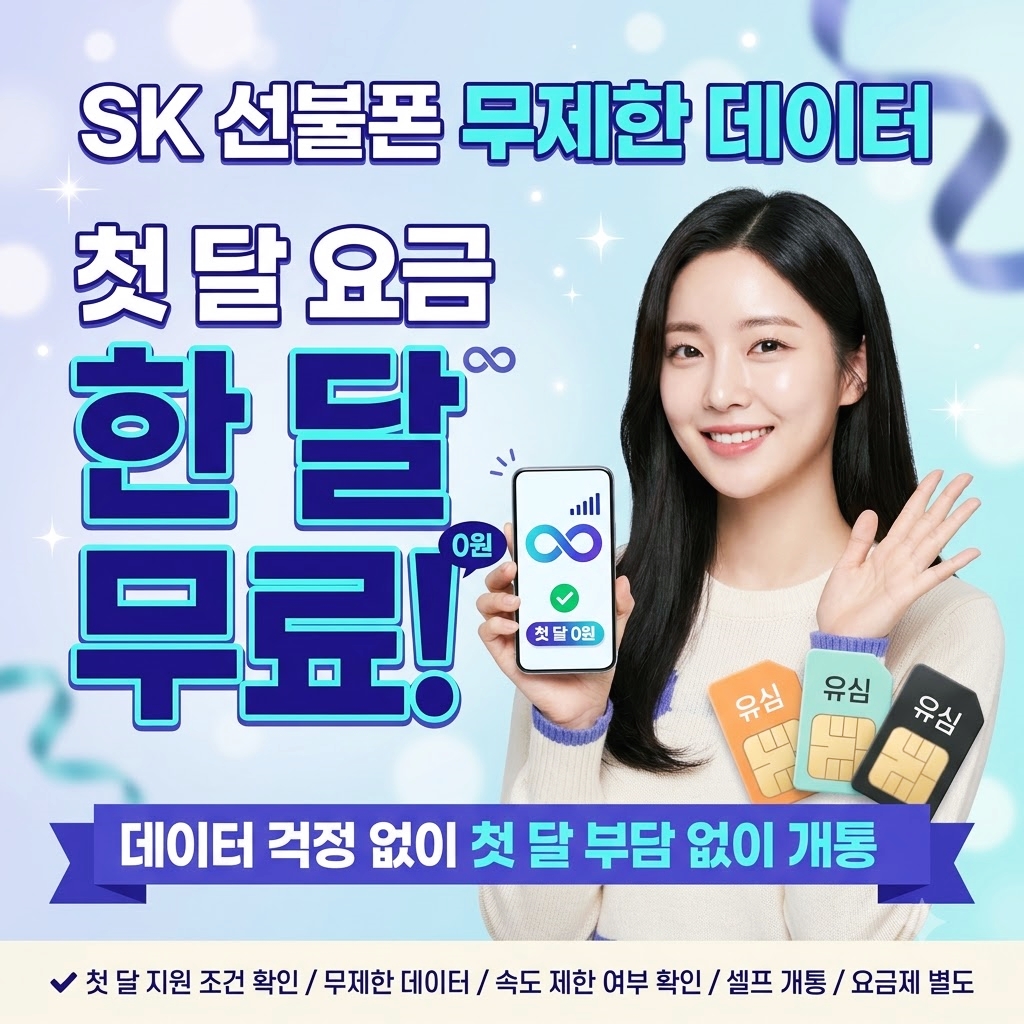 SK 선불폰 무제한 데이터 실제